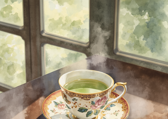 Eine Schale Matchatee mit leuchtend grünem Matcha-Pulver auf einem Holztisch – natürlicher Energie-Booster für mehr Fokus und Konzentration.